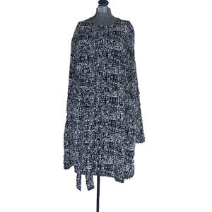 Charlie Paige button up shirt Dress L/XL Black & White